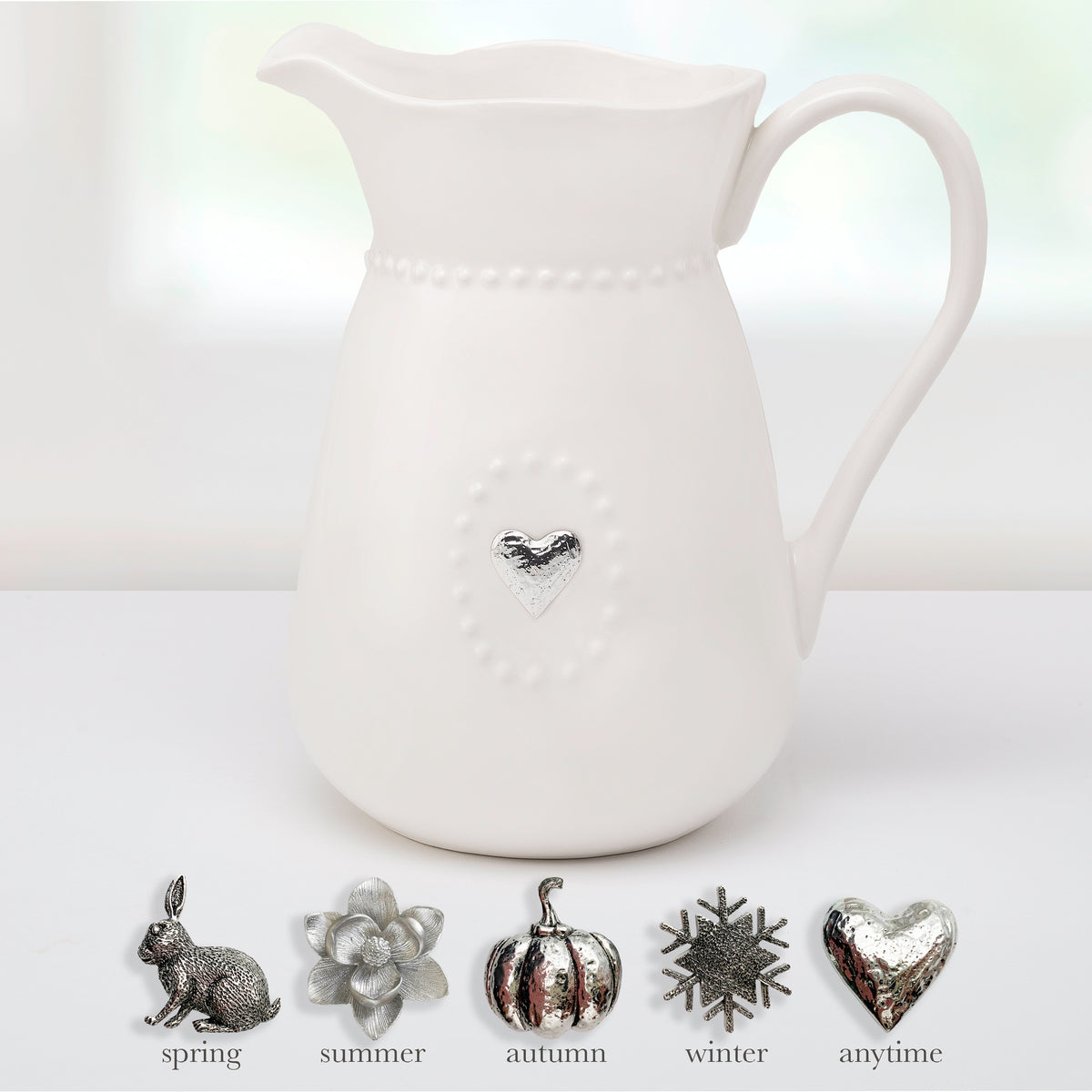 White Metal Pitcher – rehomewinterset